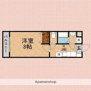 アンビエンテ【105号室】の間取り