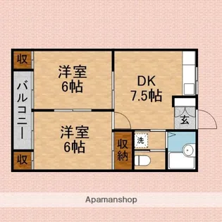 ハイツマヤ【102号室】の間取り