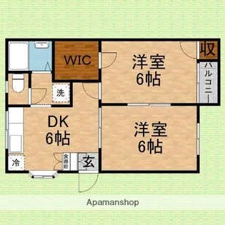サンバレータウン【207号室】の間取り