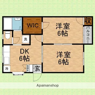 サンバレータウン【105号室】の間取り