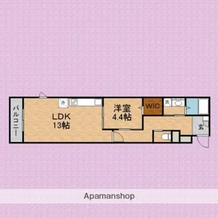 GRANDELLE【101号室】の間取り