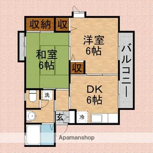 サニーコート富晴【A102号室】の間取り