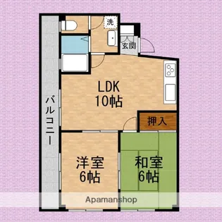 ハイツアンテーヌ【2階】の間取り