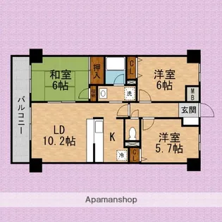 スターハイム朝霞【1階】の間取り