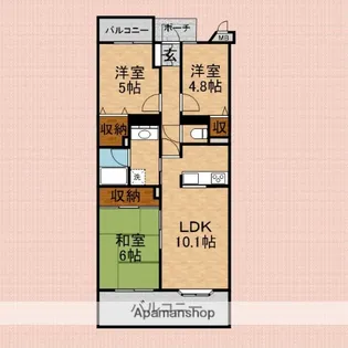 コスモ志木ホワイトコート【3階】の間取り
