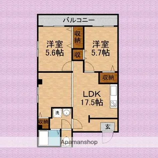 メゾンホソダA【301号室】の間取り