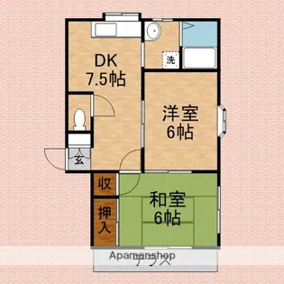 コーポノモト【B102号室】の間取り