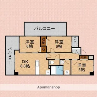 ヴェルパセオ【503号室】の間取り