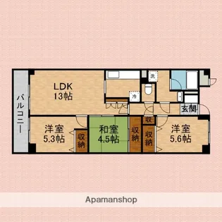 ルシーダⅡ【302号室】の間取り
