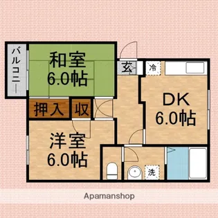 サンフォルムA【203号室】の間取り