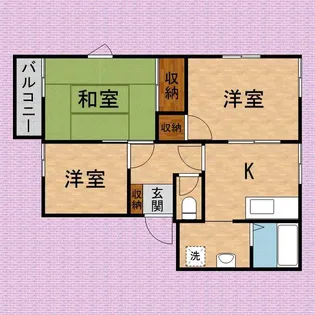 ビューラ岸町B【2階】の間取り