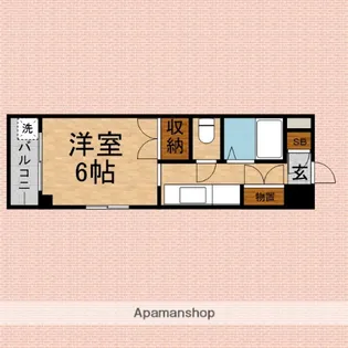 花磯ビル【406号室】の間取り