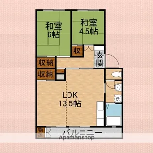 田園ハイツ川越2号棟【5階】の間取り