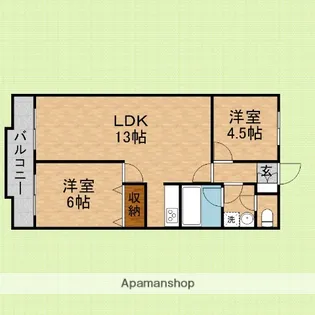 サンアルカディア【202号室】の間取り