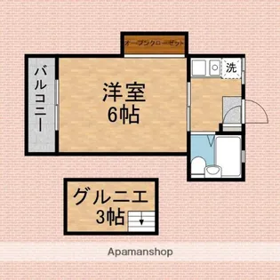 ハイム美樹【202号室】の間取り