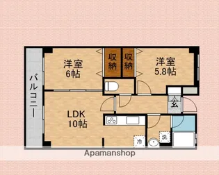チェスナットガーデン【209号室】の間取り