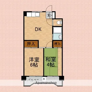 鶴瀬スカイマンション【5階】の間取り