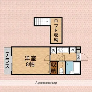 岡野ハイツ西棟【107号室】の間取り