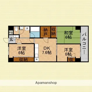 シオミプラザセブン【3階】の間取り