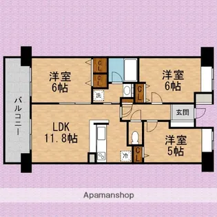 グランビューヒルズ【4階】の間取り