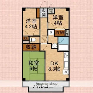 ライオンズマンション新座【2階】の間取り