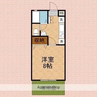 フラワーハイツ【1階】の間取り