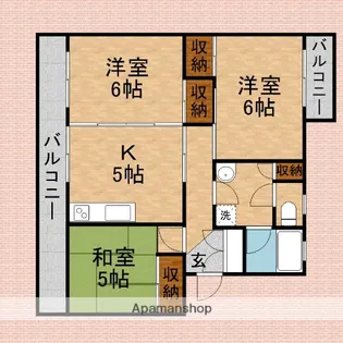 ベルメゾン志木【3階】の間取り