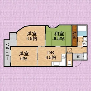 グリーンタウンみその【201号室】の間取り
