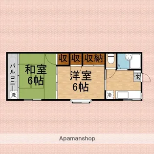 メゾン白樺【101号室】の間取り