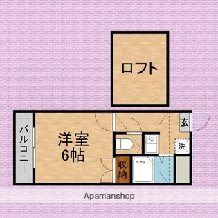 コーポディモア【203号室】の間取り