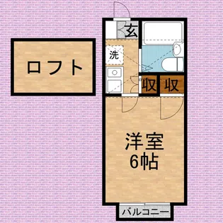 サーティ・ワン【202号室】の間取り