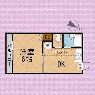 サーティ・ワン【2階】の間取り