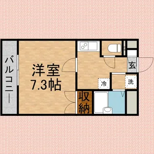 アンプルール フェール COURAGE【1階】の間取り