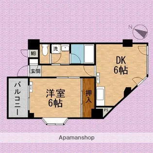 エクレール【201号室】の間取り