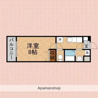 CALON・SEGUR【208号室】の間取り