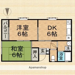 みずほ台グランドールマンション【1階】の間取り