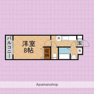 クラレット【102号室】の間取り