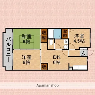 ペルテミノール【1階】の間取り