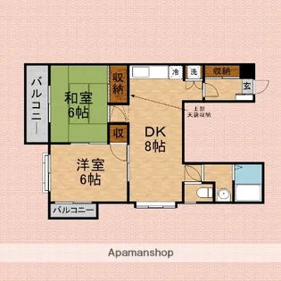 メゾンみずほ台【404号室】の間取り