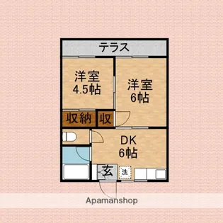 シマヤコーポ【102号室】の間取り