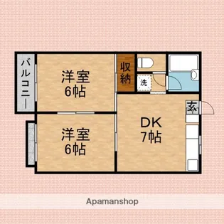 ハイツピュア【1階】の間取り