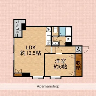 パインハイツ【301A号室】の間取り