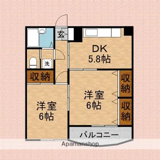 ファブール志木2【2階】の間取り