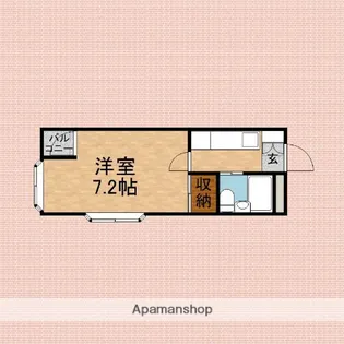 カリンハイツ【101号室】の間取り