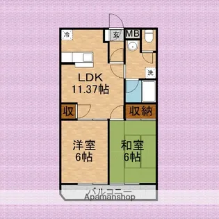 第5サンビレッジ泉水【3階】の間取り