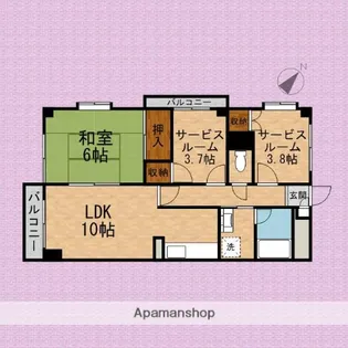 1SLDKの間取り画像