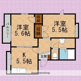 パークハイム【C202号室】の間取り