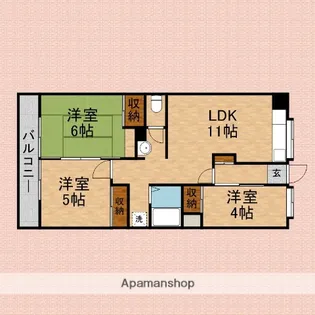 ソレイユ久保【3階】の間取り