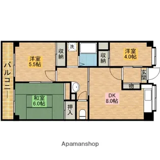 ソレイユ久保【5階】の間取り