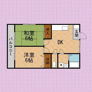メゾンホソダB【102号室】の間取り